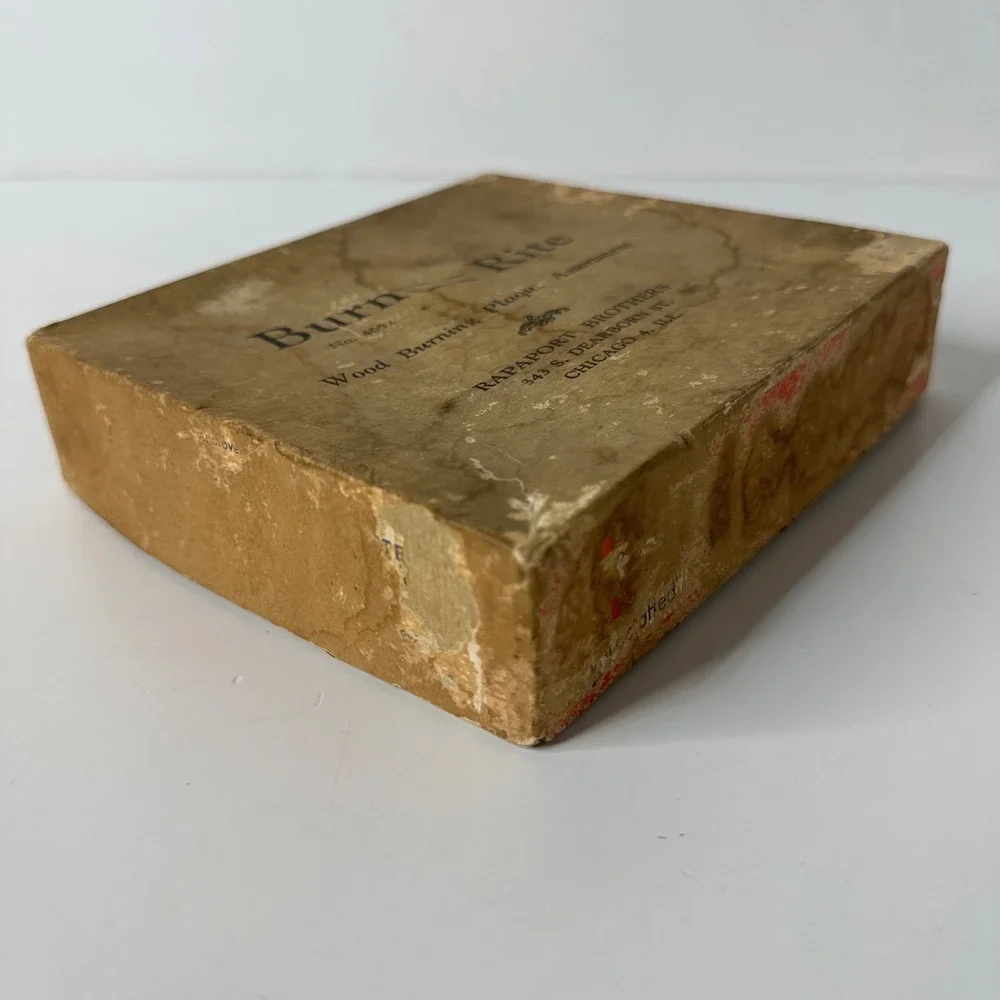 Vintage Burn Rite Wood Burning Plaque Assortment No 4652 Boxed Rapaport Brothers